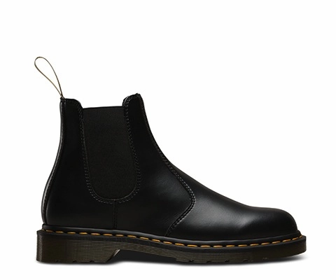 2976 Vegan Chelsea Boot in Black from Dr. Martens Sturdy Heel Counter