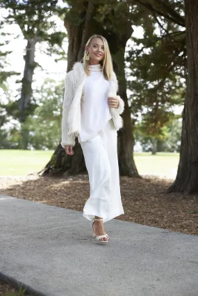 Quick Release Buckle Mechanism Lady Luxe Furs - LLF004J Rabbit Fur Jacket