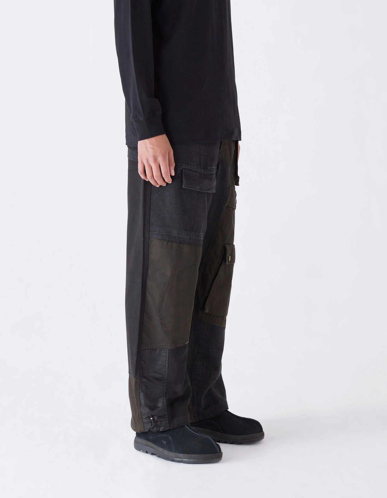 MultiPocketDesign 4277 Upcycled M65 Loose Cargo Pants Black O/D