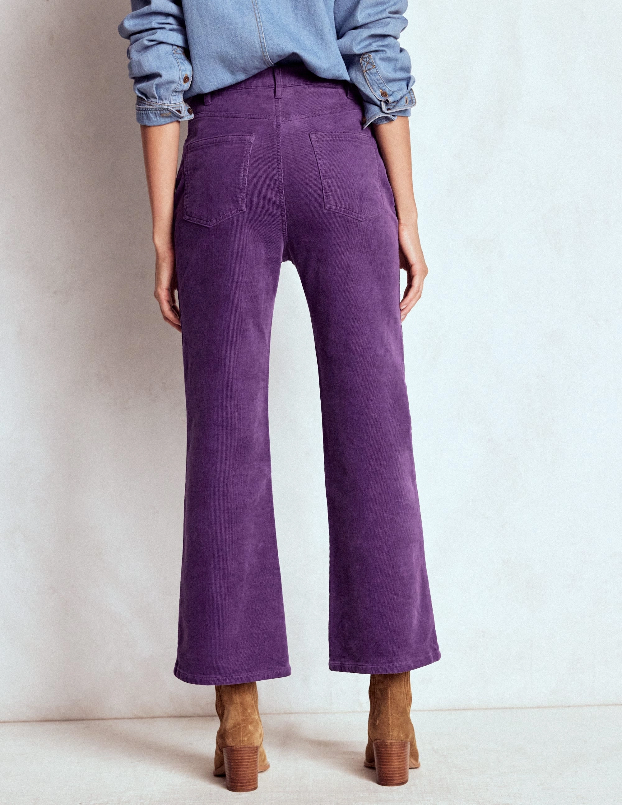 5-Pocket Cord Kick Jeans-Mystic Purple Quick Fit Design