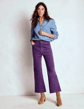 5-Pocket Cord Kick Jeans-Mystic Purple Classic Fit