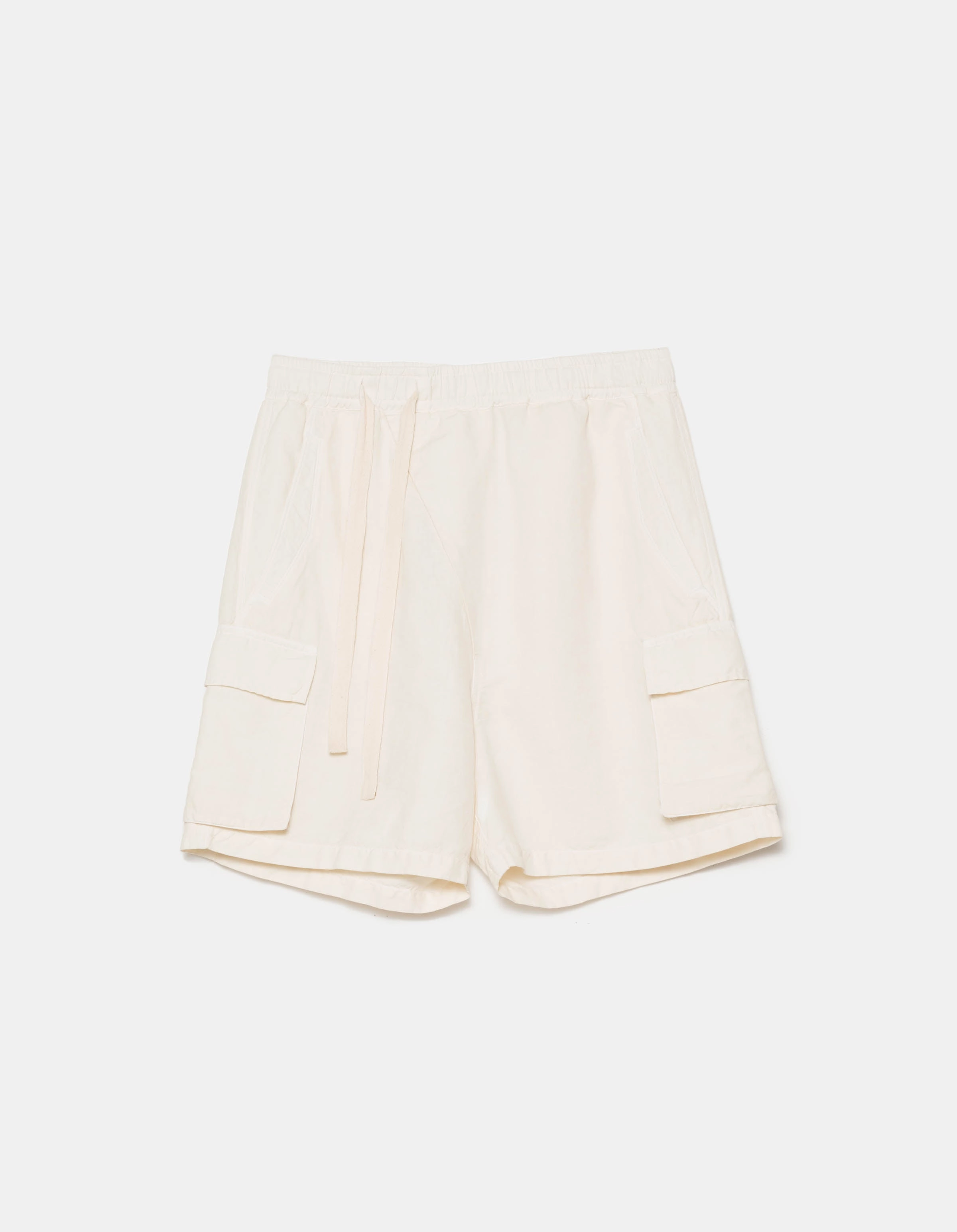 Non Restrictive Movement Performance Stretch 6082 Hemp Cargo Asym Track Shorts Ecru