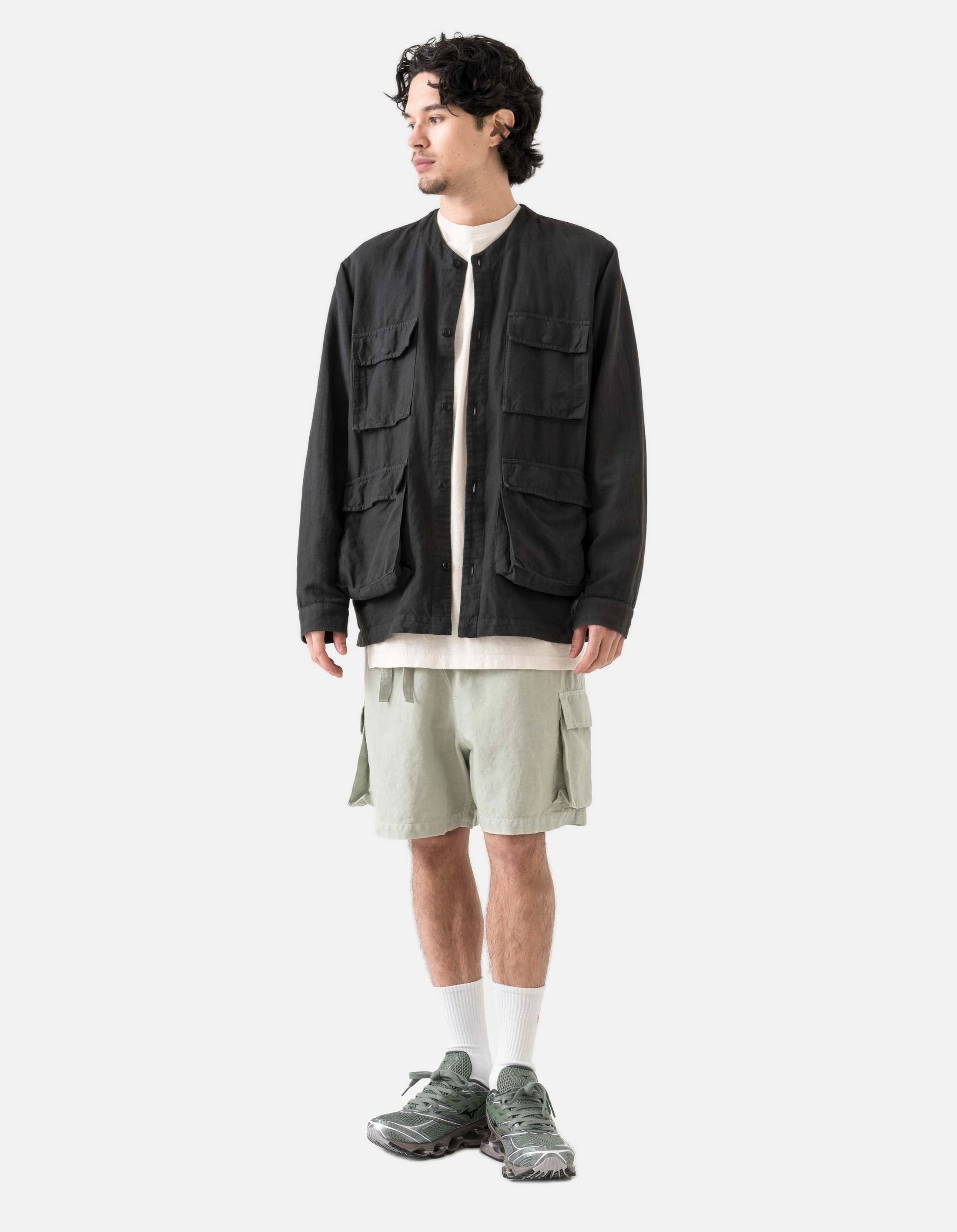 floral shorts 6082 Hemp Cargo Asym Track Shorts Sage