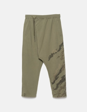 6202 Sashiko Bonsai Asym Sweatpants Olive OG-107F Adaptive Fit