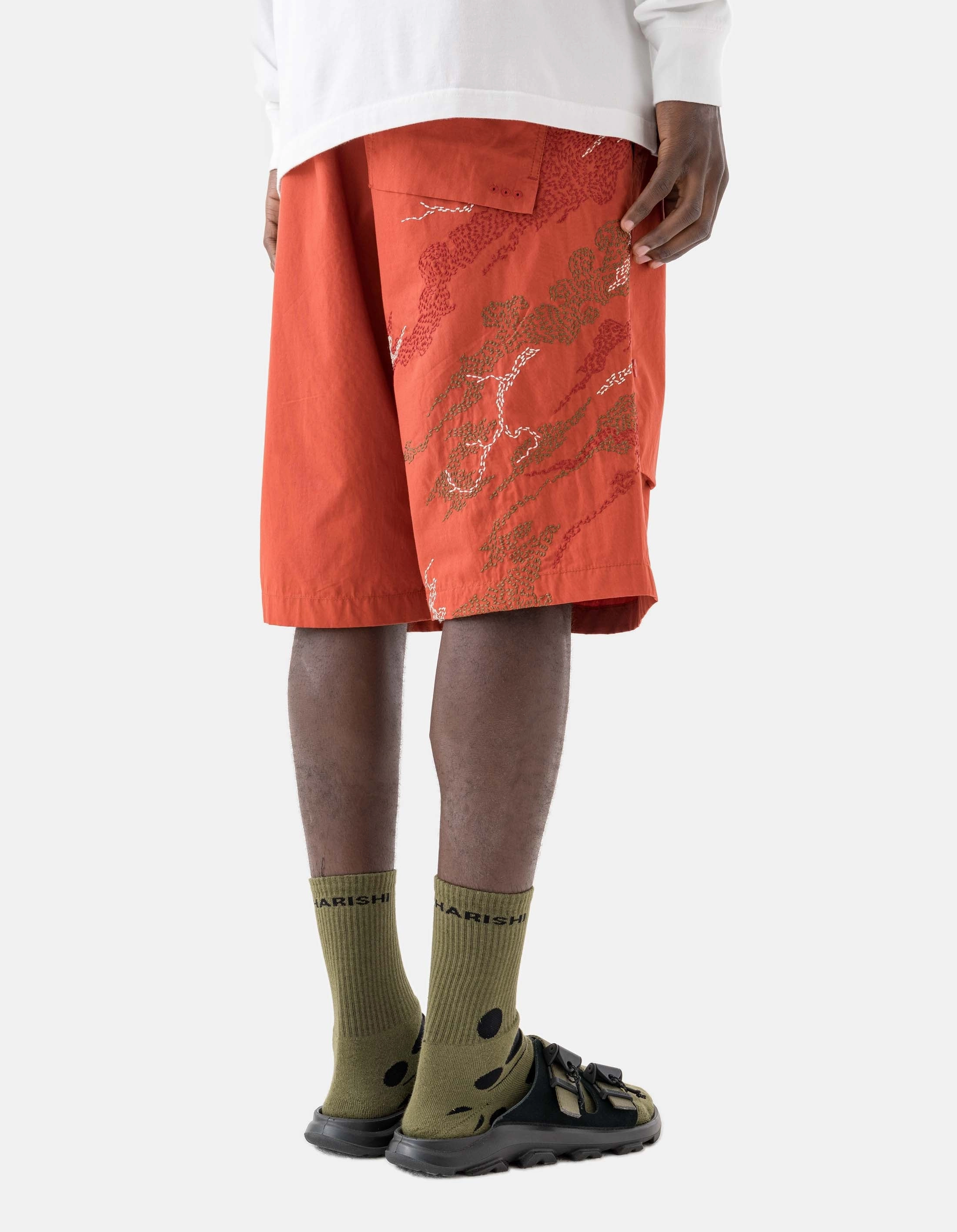 6238 Sashiko Bonsai Snoshorts Redwood ethical fashion Comfortable Design