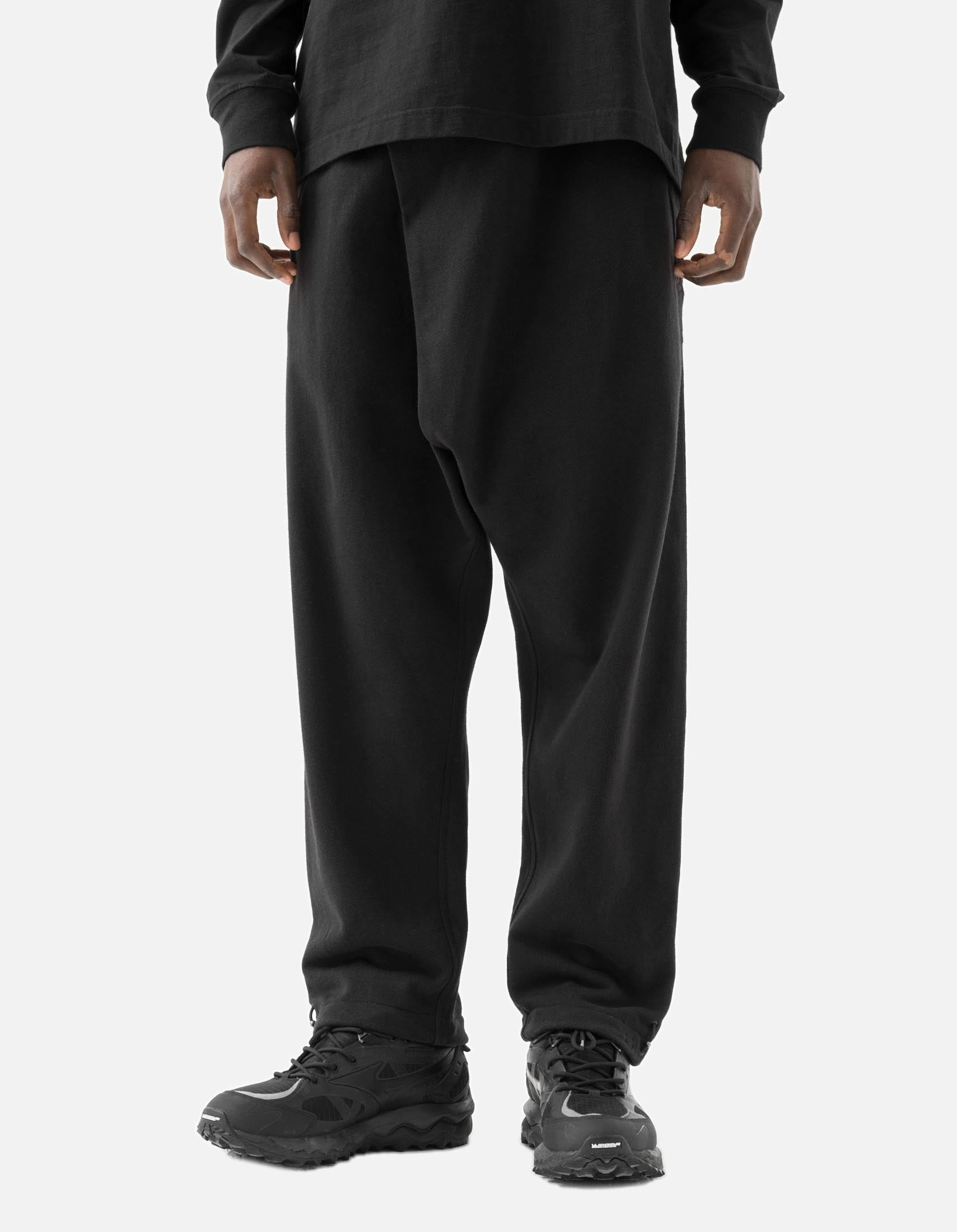 Low Profile Fasteners 7091 Bering Strait Embroidered Asym Sweatpants Black