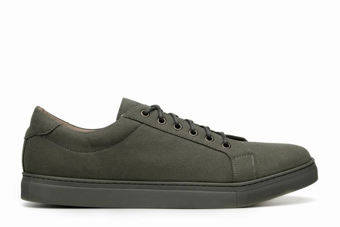 772 Sneaker in Dark Olive from Ahimsa Low Profile Design Calm Texture