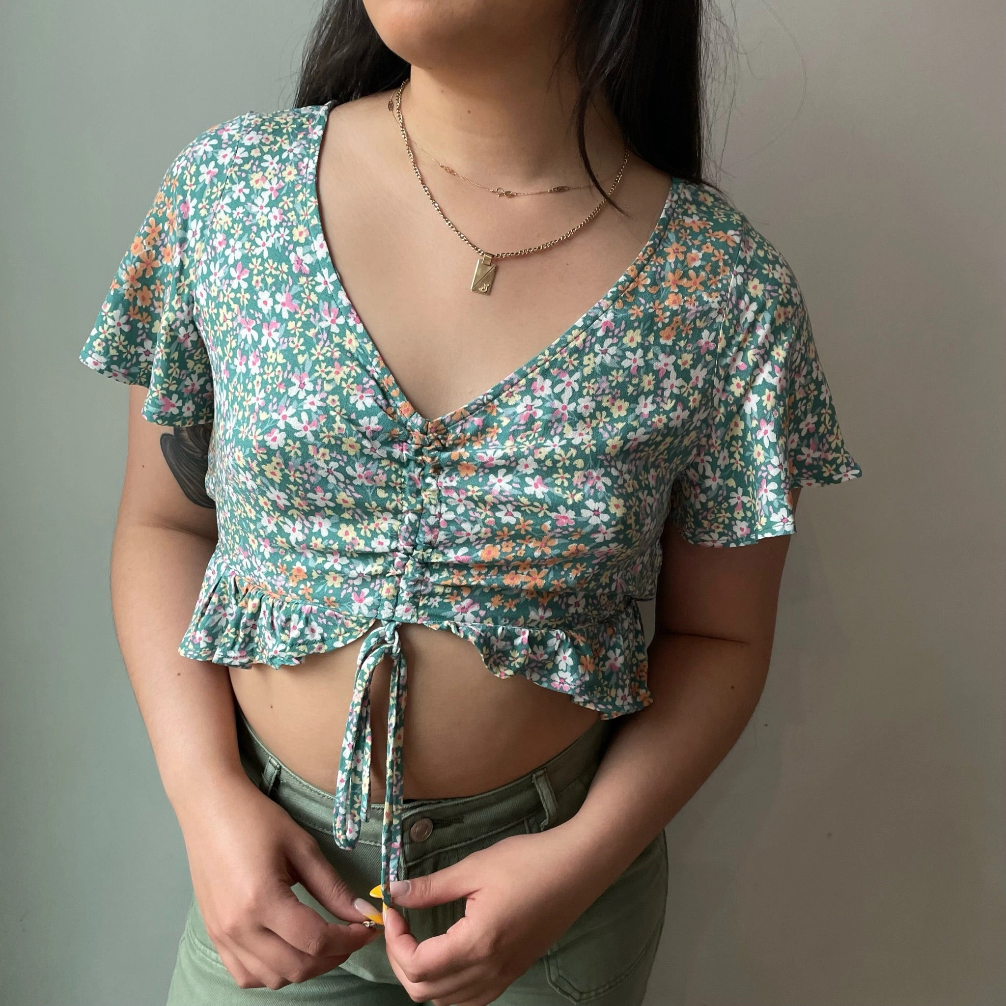 ABRA Print Top Non Iron Fabric Bright Color