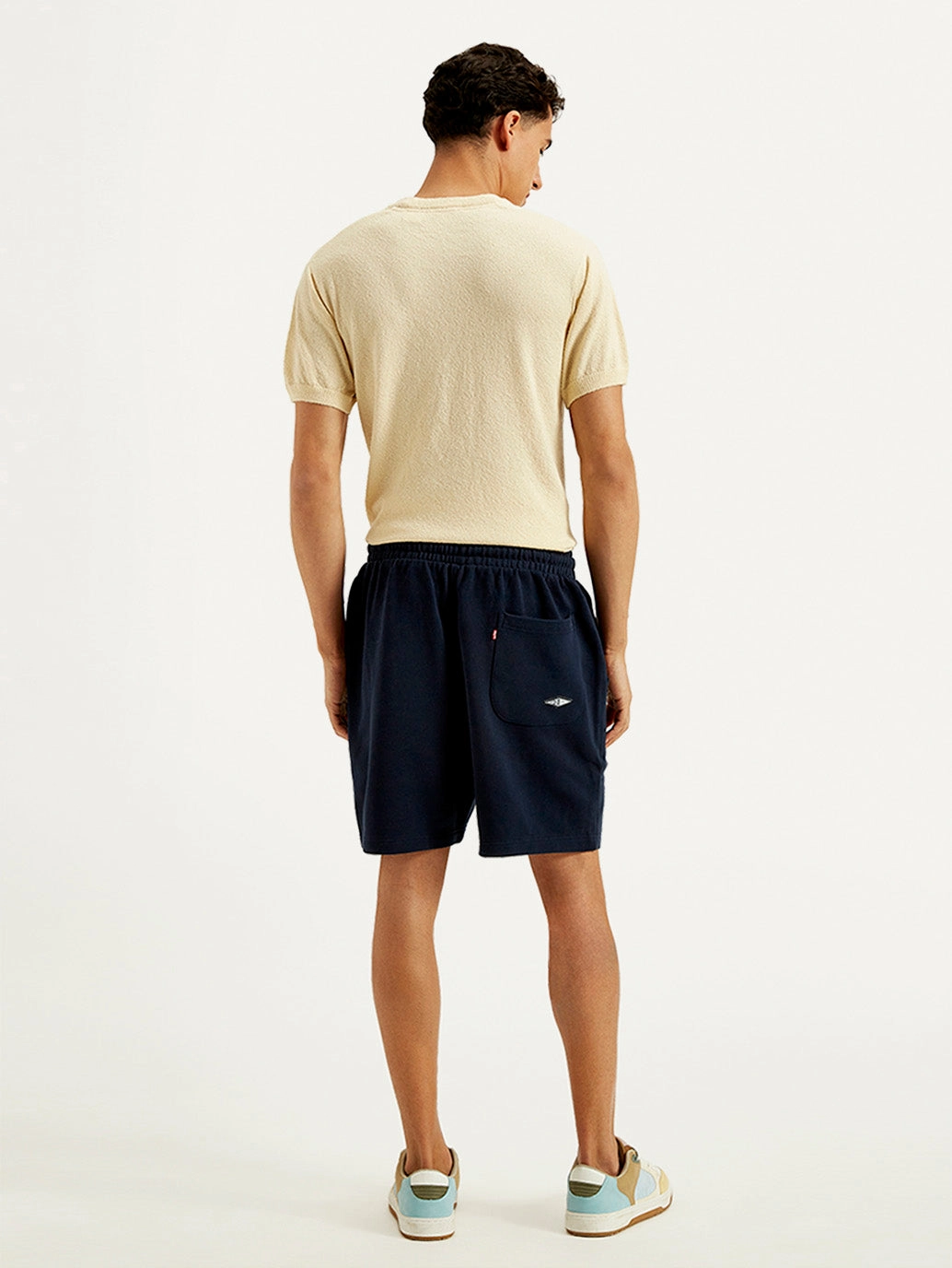 Men's Navy Regular Fit Shorts Durable Waistband