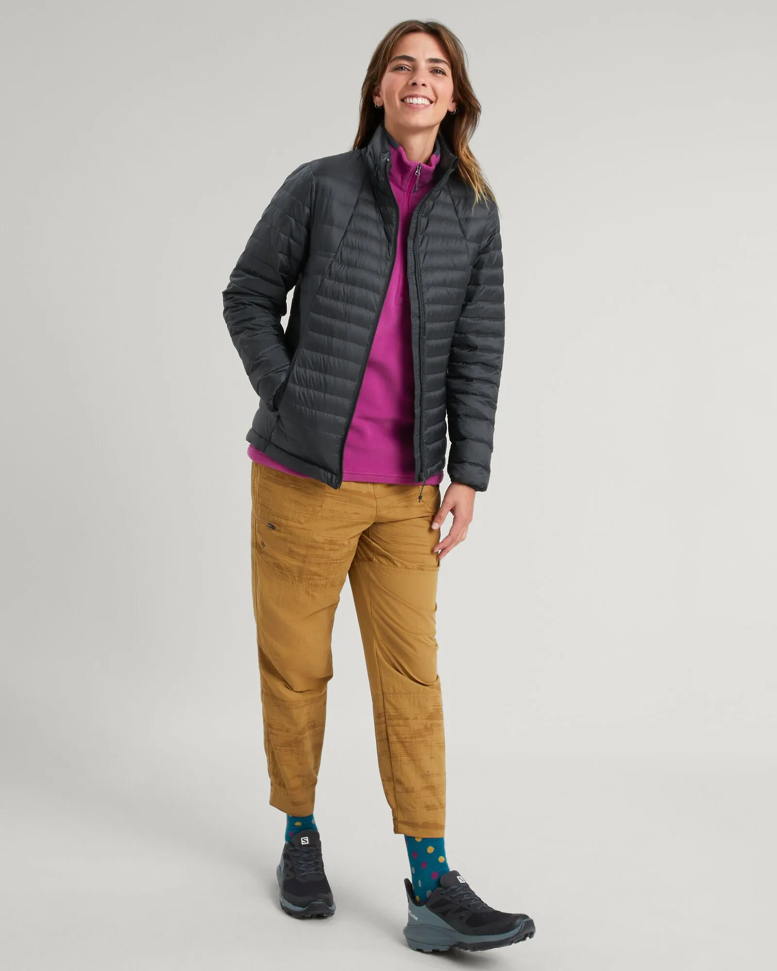 Women's Heli R Down Jacket - Black Stingray Eco Certified Textiles