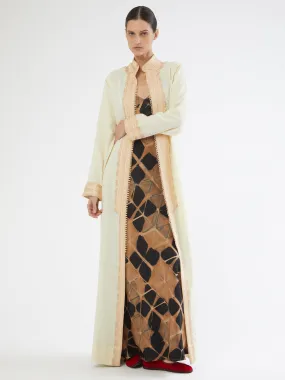 Lightweight Shell Moroccan long linen robe