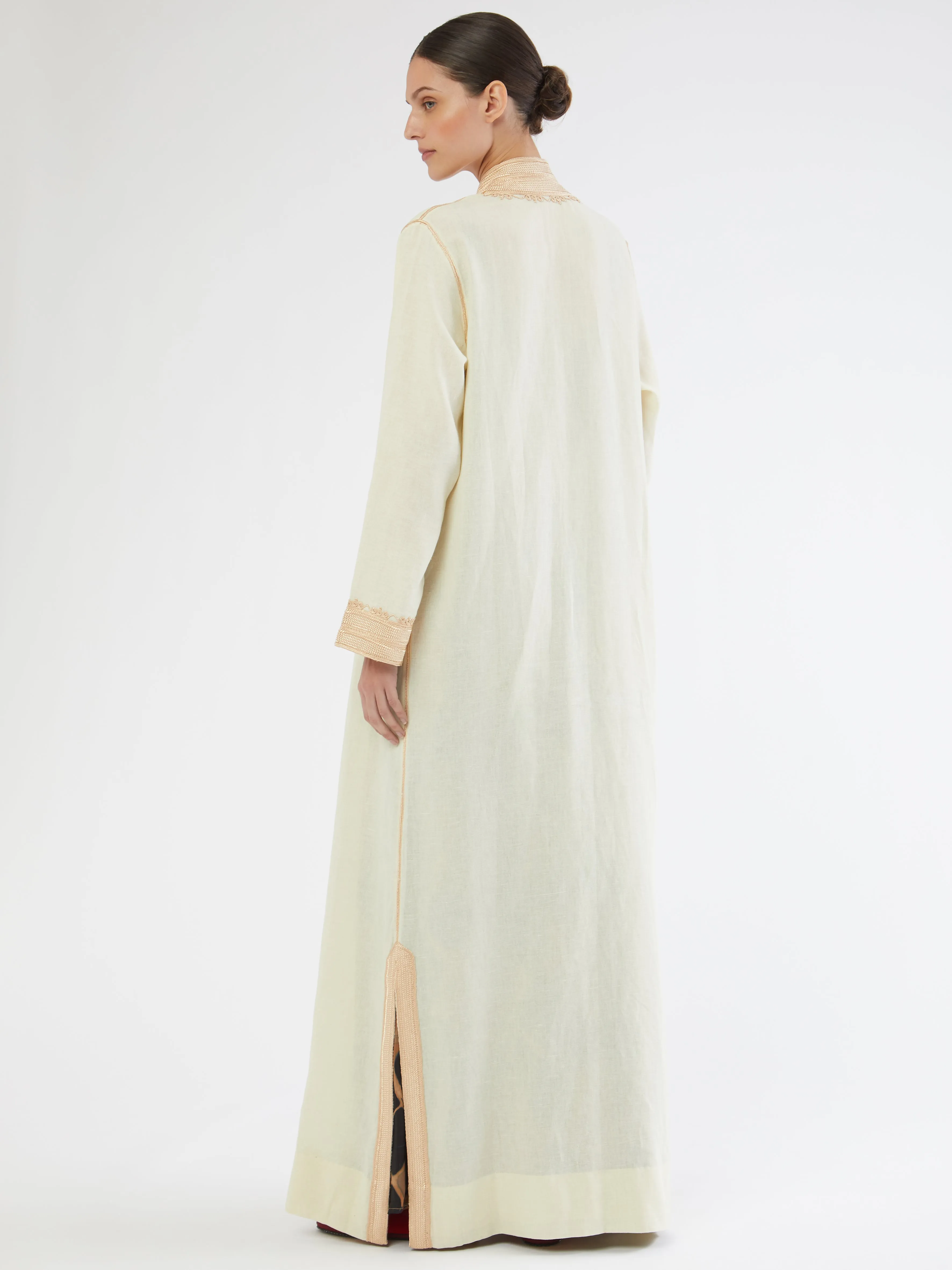 Moroccan long linen robe Chill Commute Fit