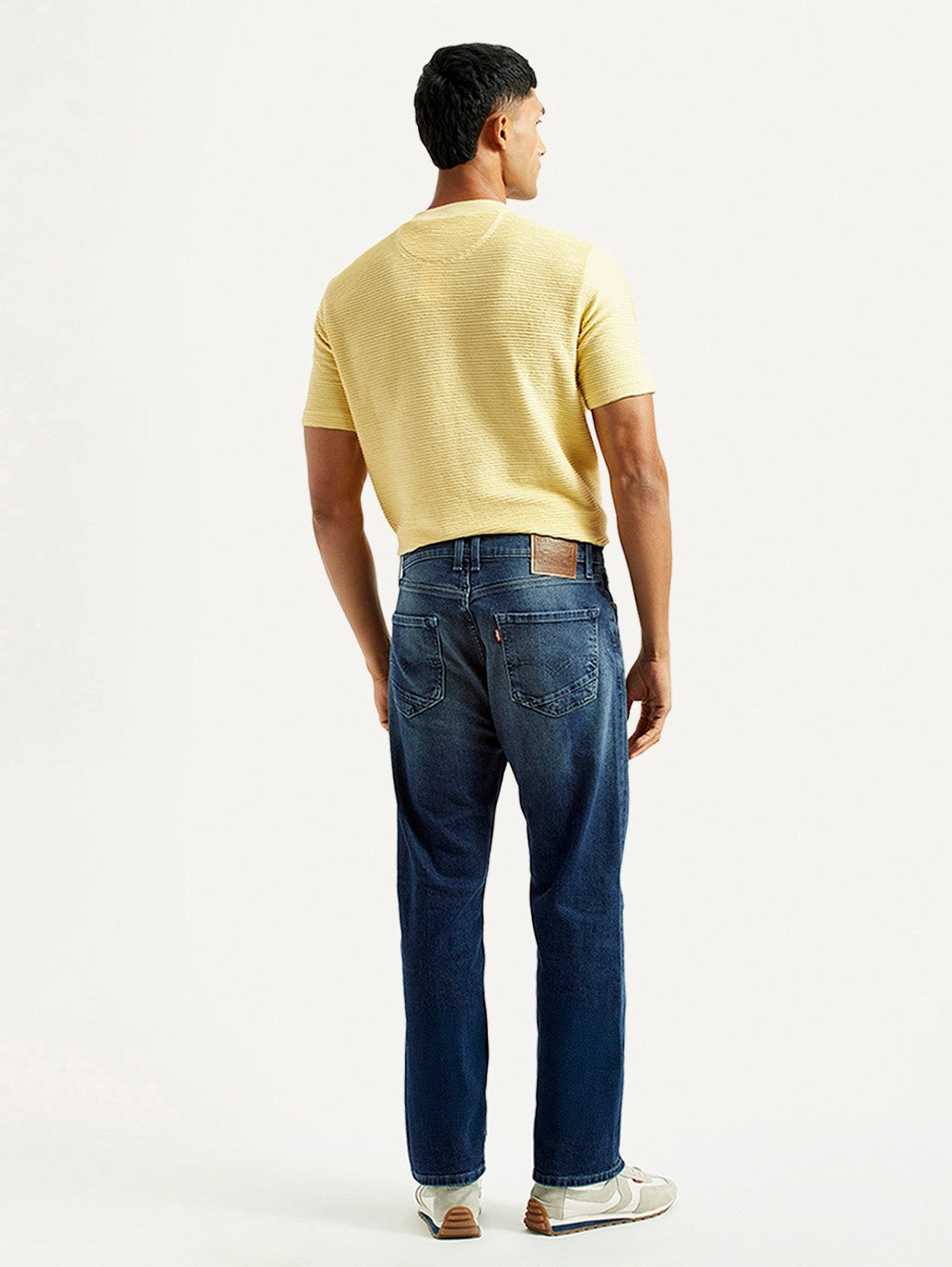 Men's 555 Blue Relaxed Straight Fit Mid Rise Jeans General Option Go To Piece