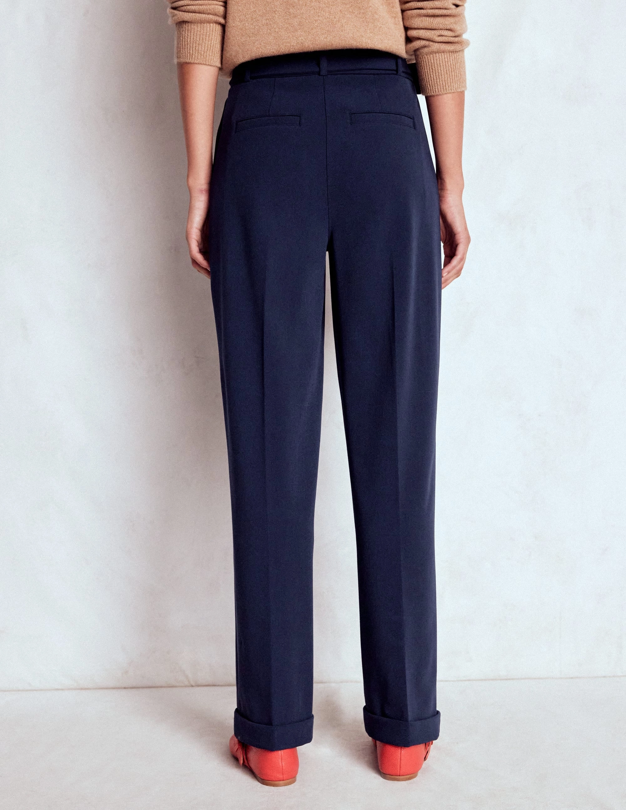 Pleat Front Trousers-Navy QuickReleaseClosures Urban Fit