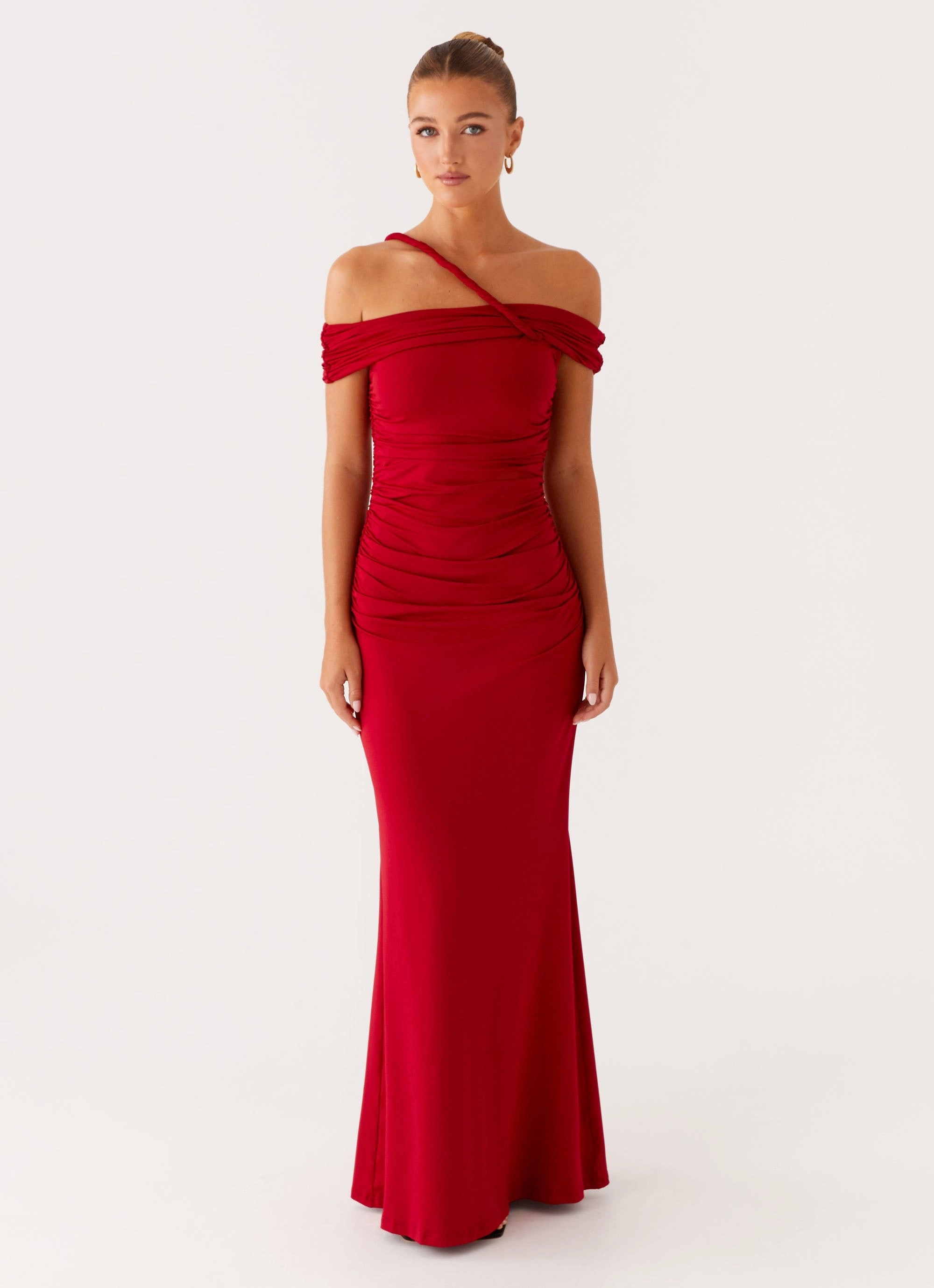Fitted Design After This Maxi Dress - Raspberry