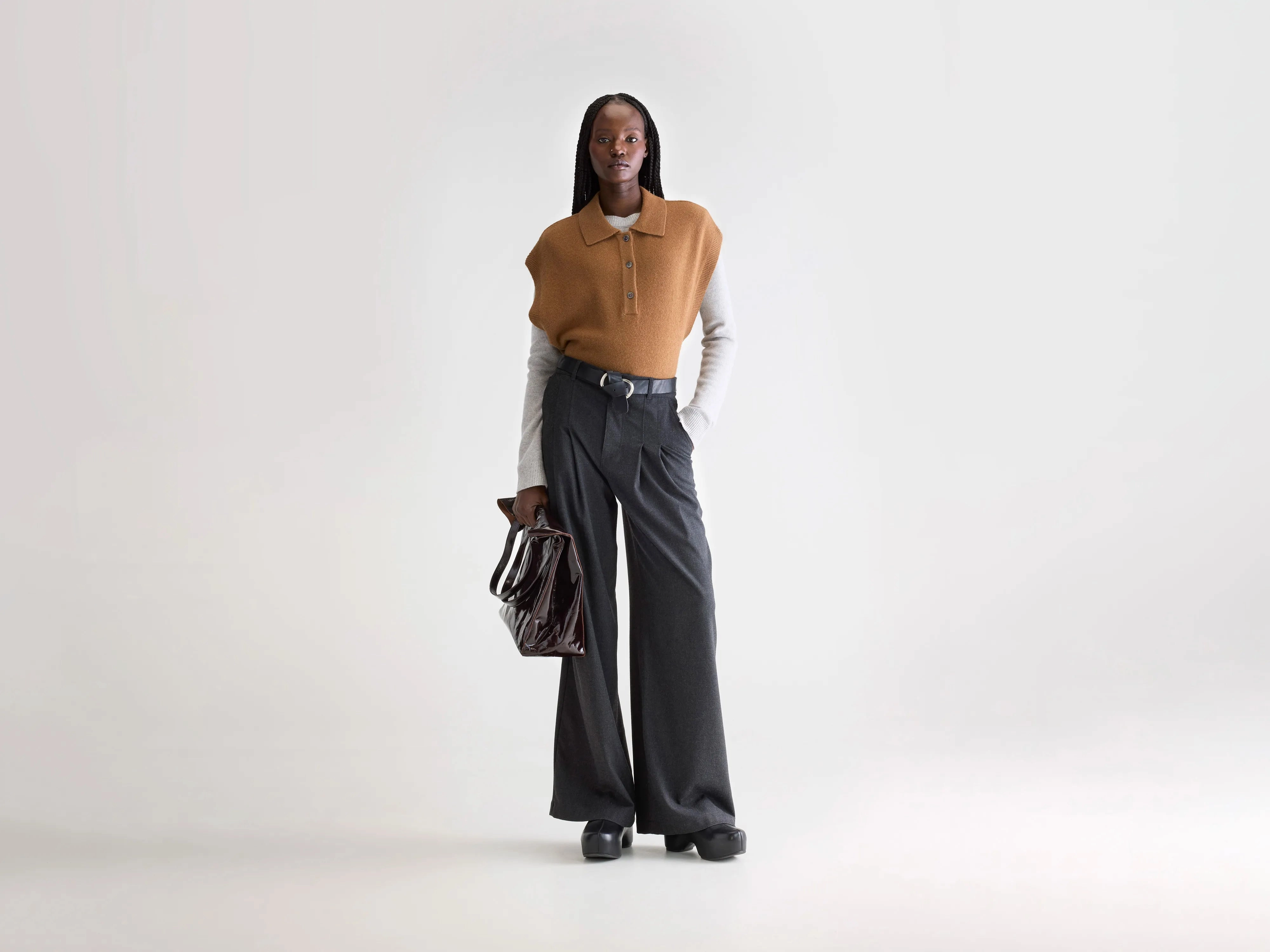 Layered Look Sixtine tailored trousers (252 / W / ANTHRACITE)