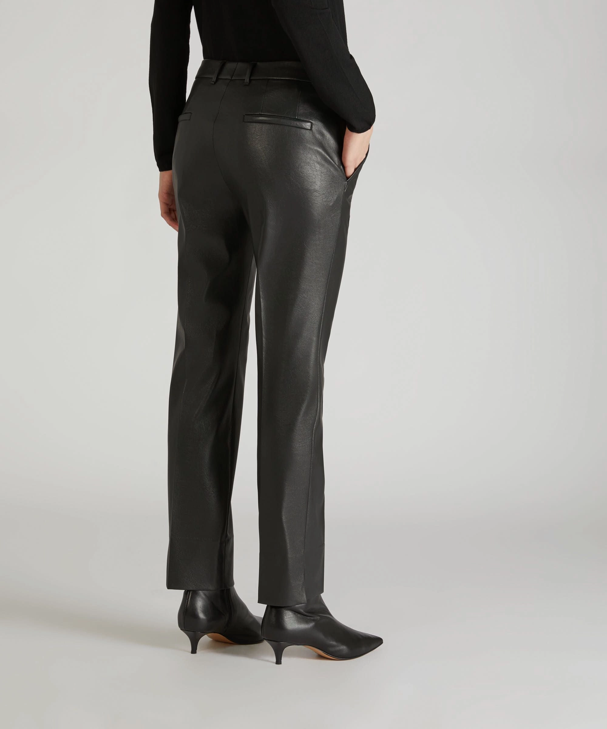 Quality Material Slim-fit trousers in stretch faux leather
