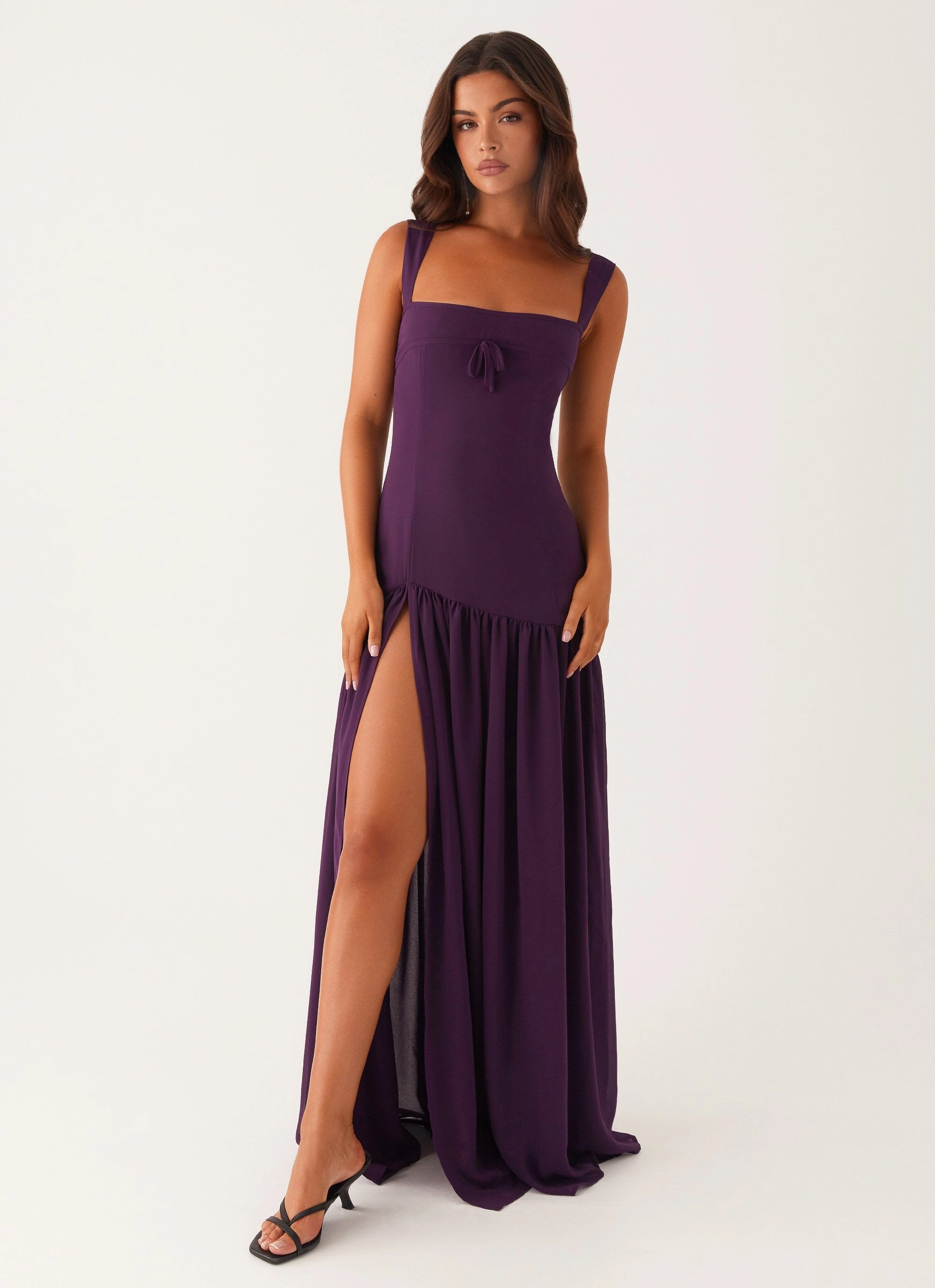 Versatile Wear Peach Tone Alberta Maxi Dress - Mulberry