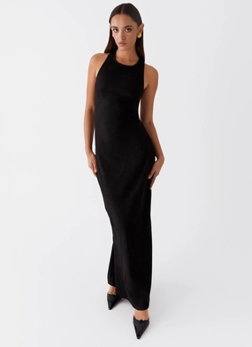 Perfect Layer Modest Look Alice Cut Out Maxi Dress - Black