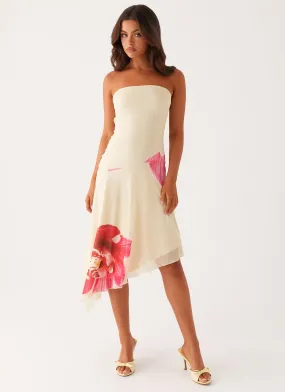 Mariposa Midi Dress - Orchid Yellow Tailored Fit Classic Tailoring