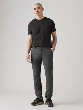Men's Grey Straight Fit Tech Pants Modern Relaxed