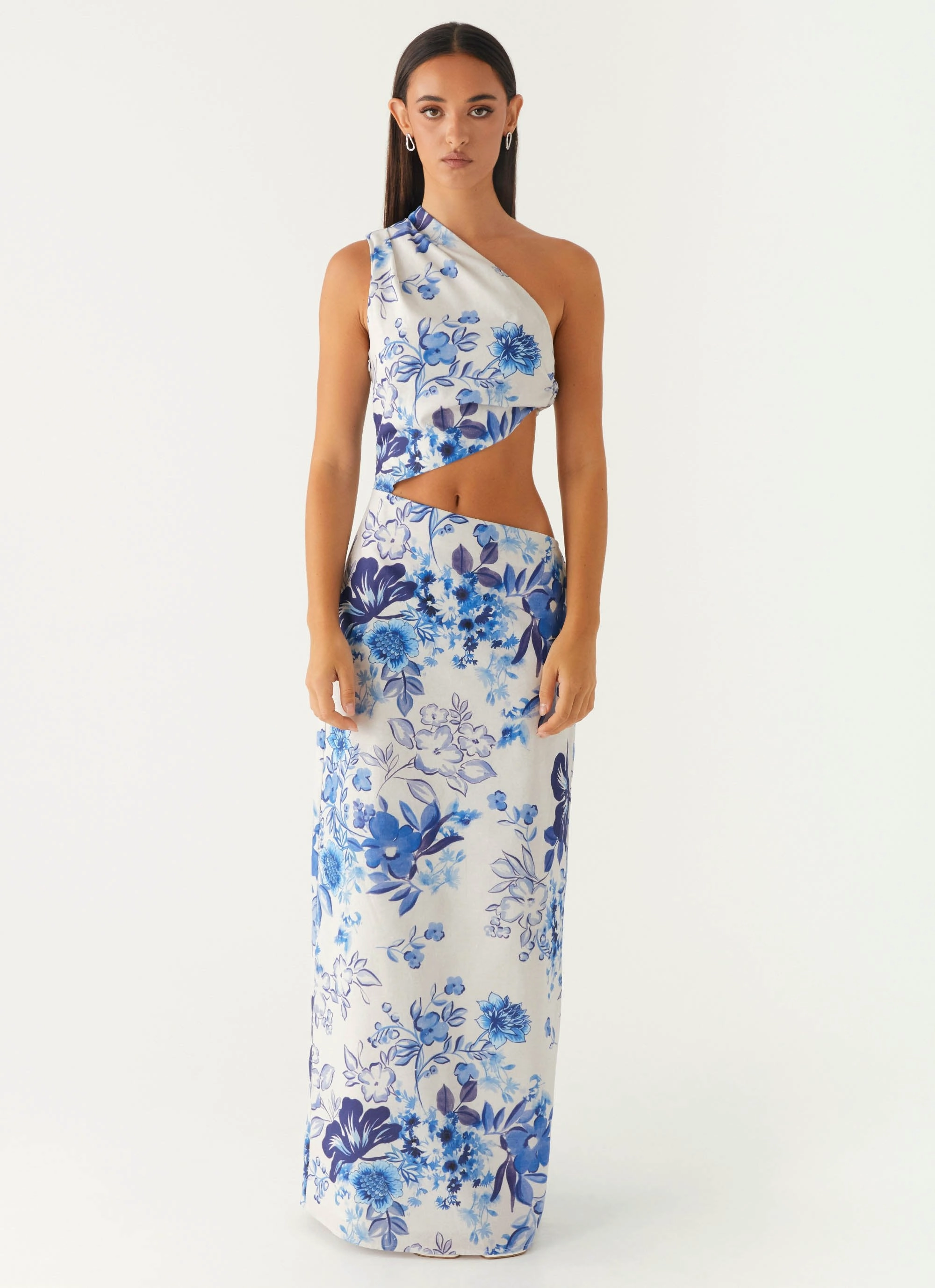 All Summer Long Maxi Dress - Serene Sky Floral Chill Style