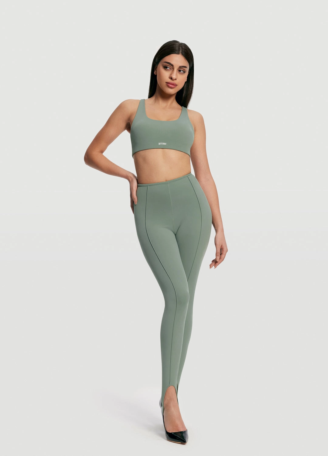 High-Rise Stirrup Leggings Body-Hugging Wear