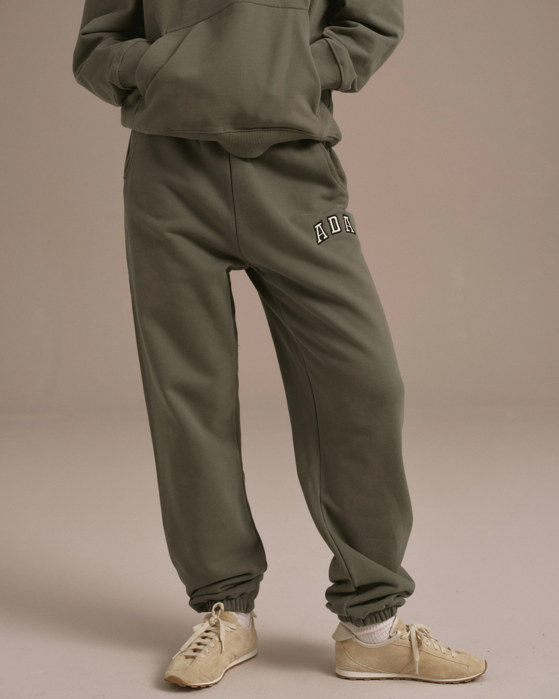 ADA Sweatpants - Olive Green Durable Waistband Reinforced Stress Points