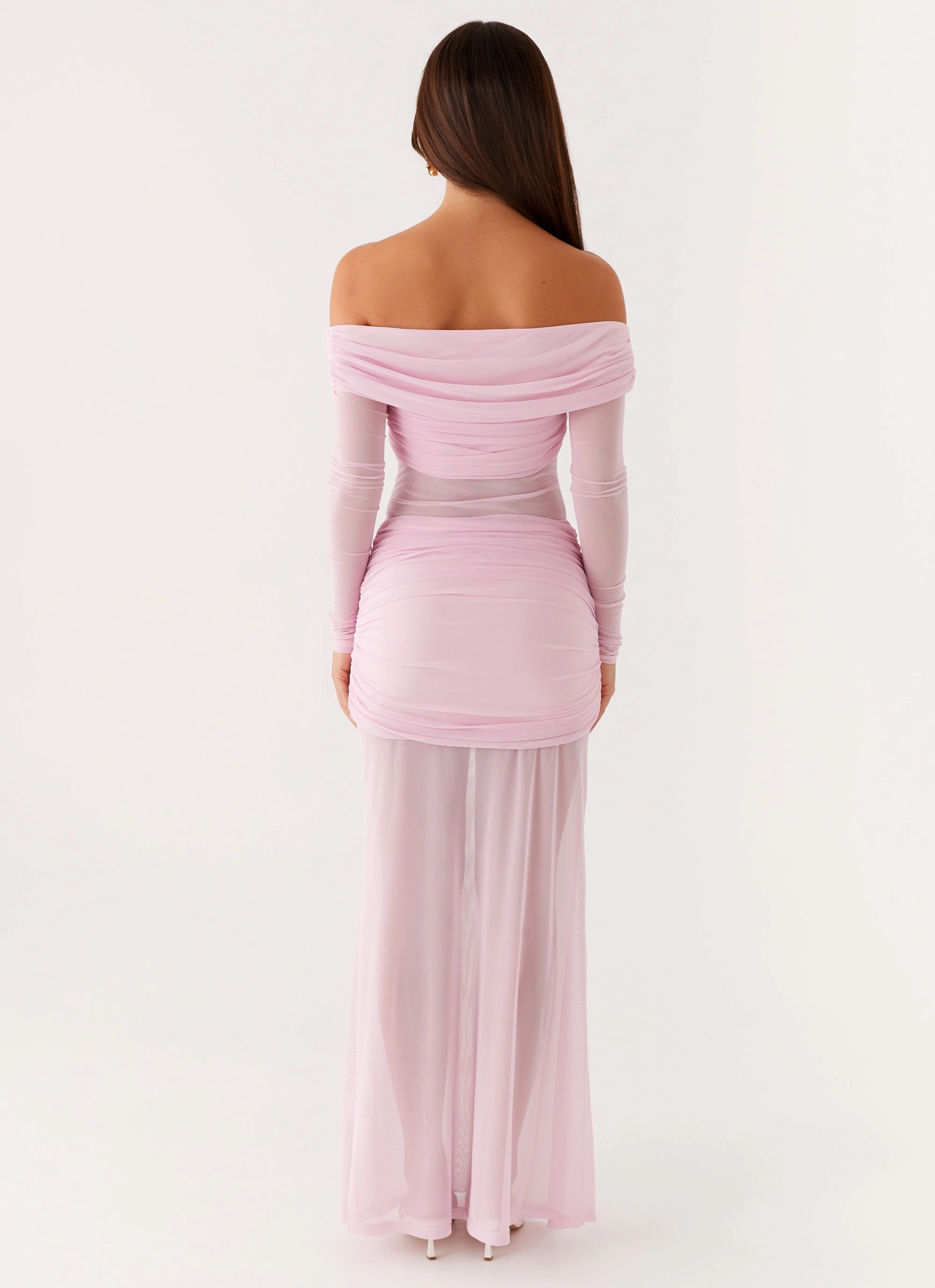 Belted-Style High low hem Alter Ego Maxi Dress - Pink