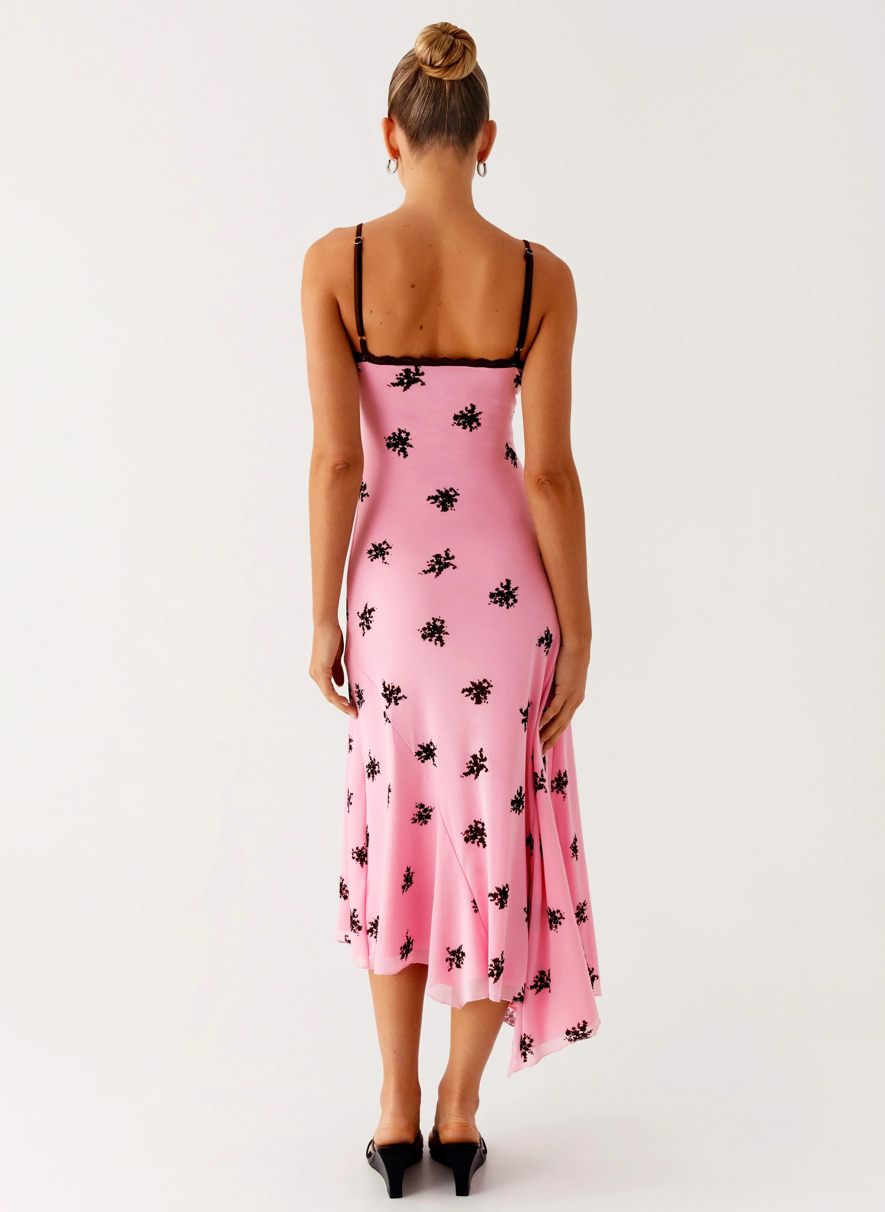 Eco Friendly Whimsical Mood Amelia Midi Dress - Pink