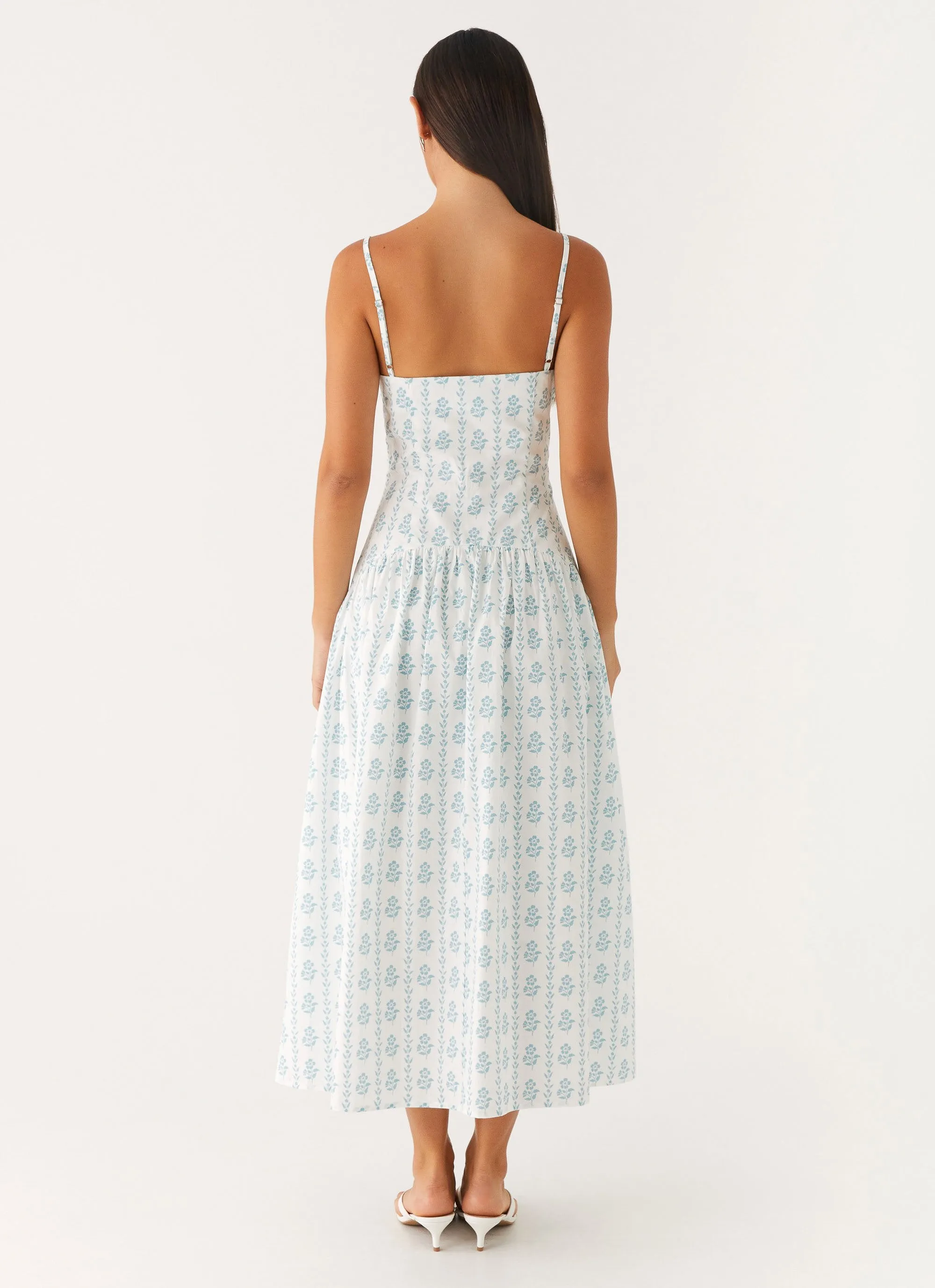 Dreamy Layers Work-Ready Look Amelie Midi Dress - Sweet Daydream Print