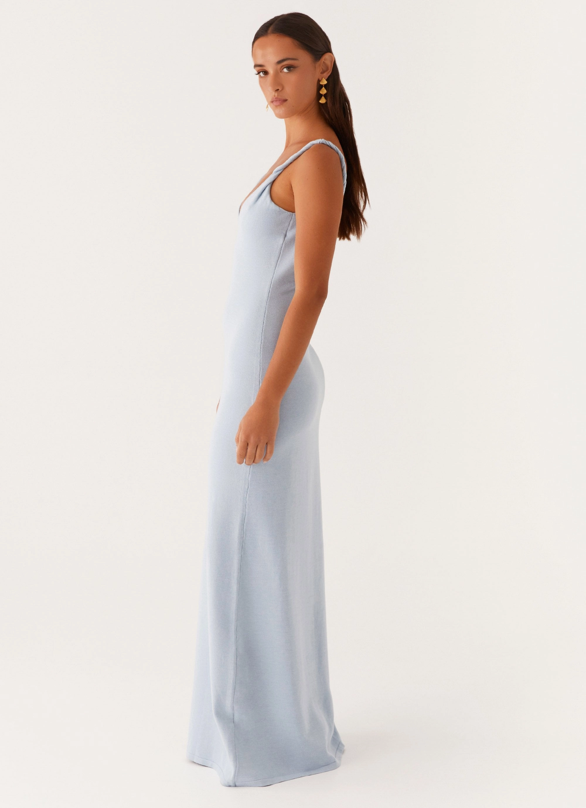 Anastasia Maxi Dress - Blue Soft Detail