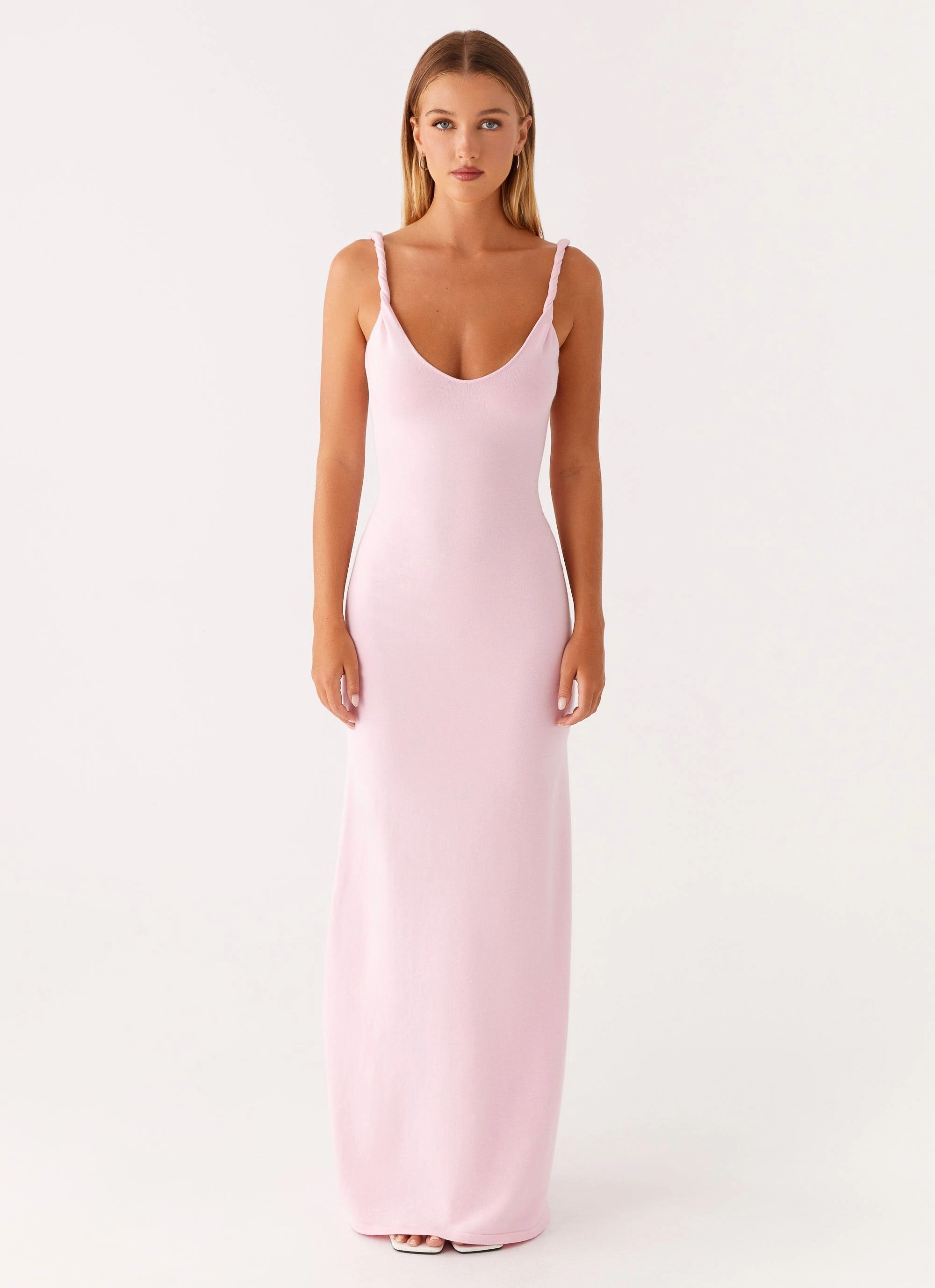 Anastasia Maxi Dress - Pink Airy Drape Street Motion