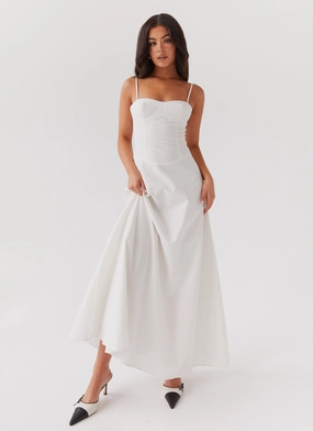 Urban Feel Angelina Linen Maxi Dress - White