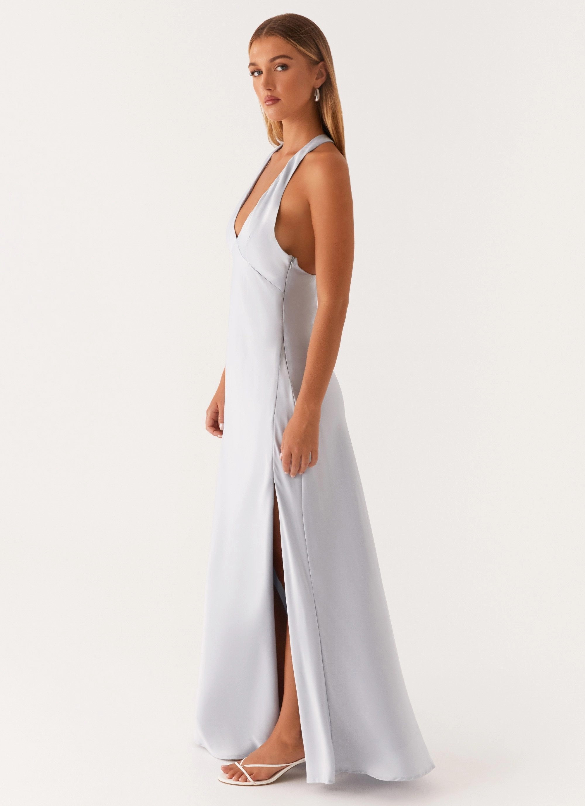Modern Waistband Angie Maxi Dress - Blue