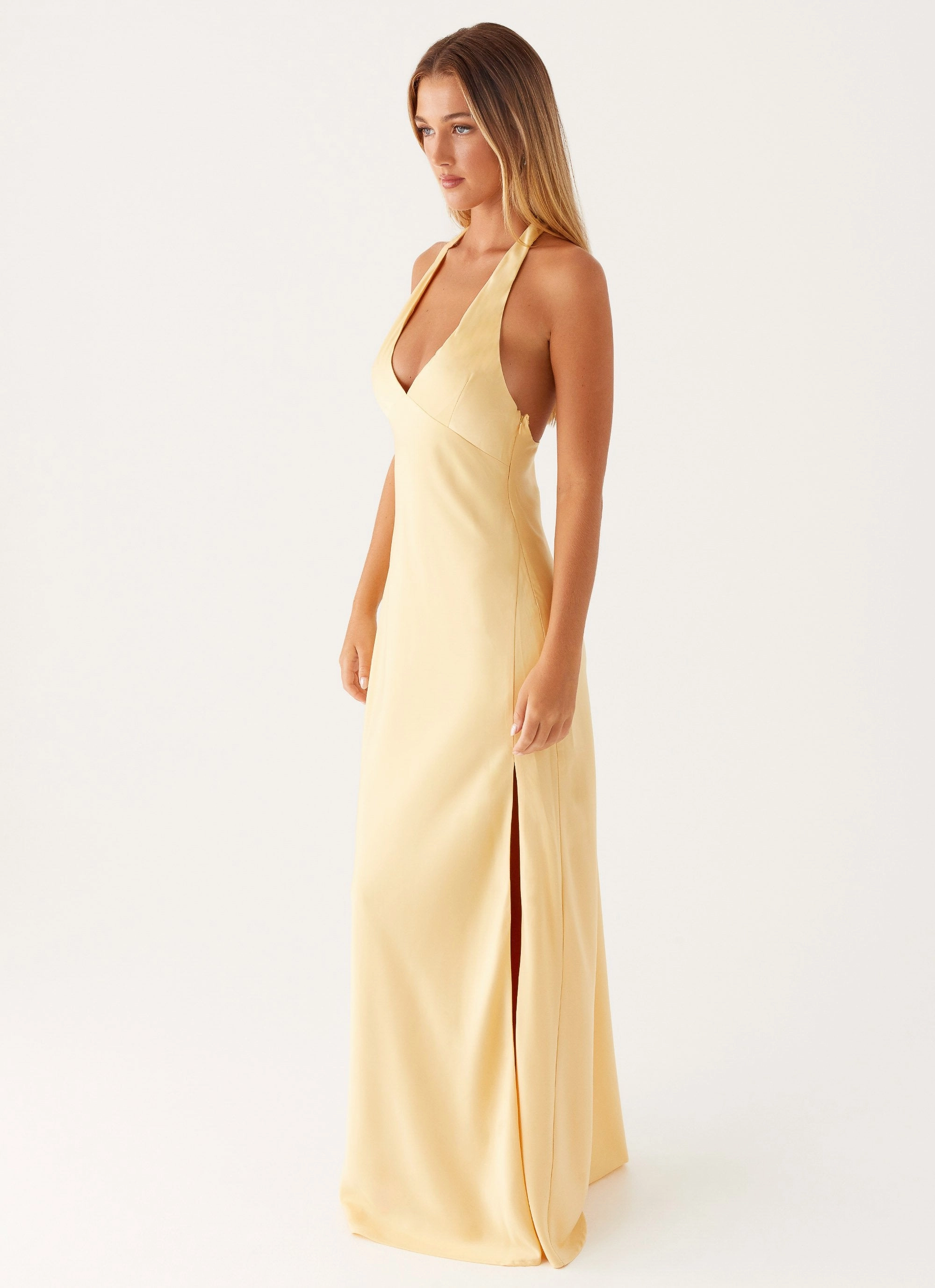 Cute Touch Flattering Cut Wear Angie Maxi Dress - Yellow