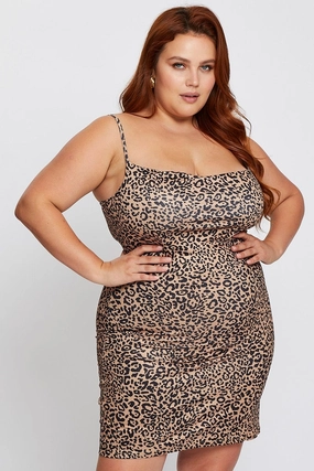 Animal Print Strappy Sleeveless Bodycon Dress Grab Now Anytime Fit