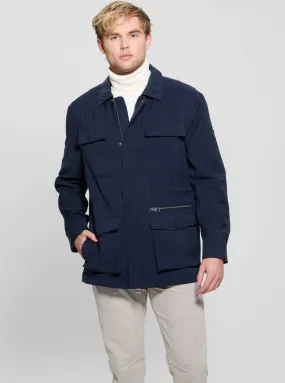 RubberizedButtonClosures Autumn Layers Eco Blue Yosemite Twill Jacket