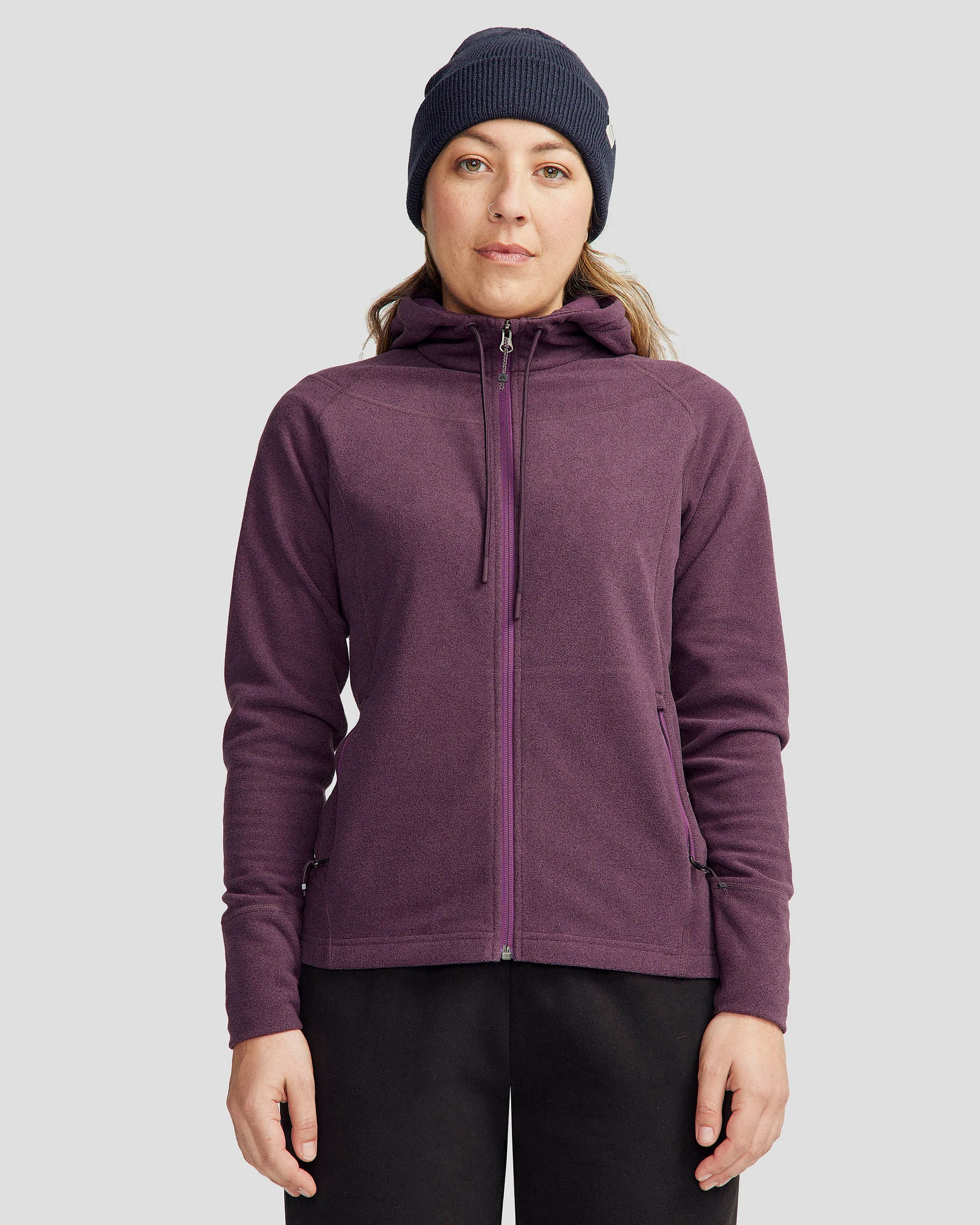 Women's Mt Aspiring Hooded Fleece Jacket  - Jam Weather Smart Look Durable Coating