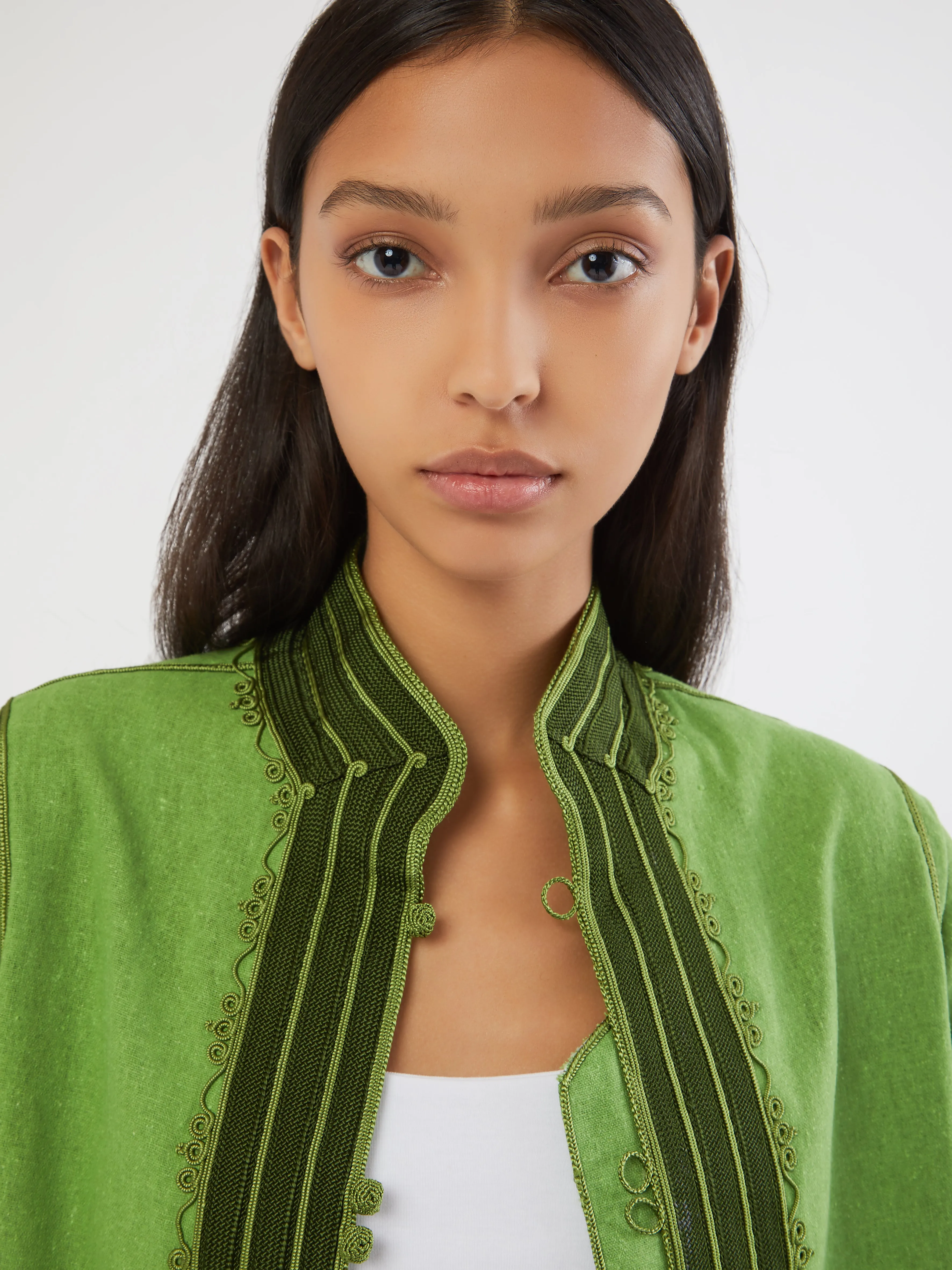 Wind Resistant Lining Moroccan linen jacket