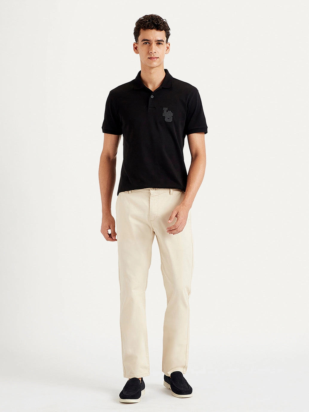 Men's Beige Slim Fit Chinos Workwear