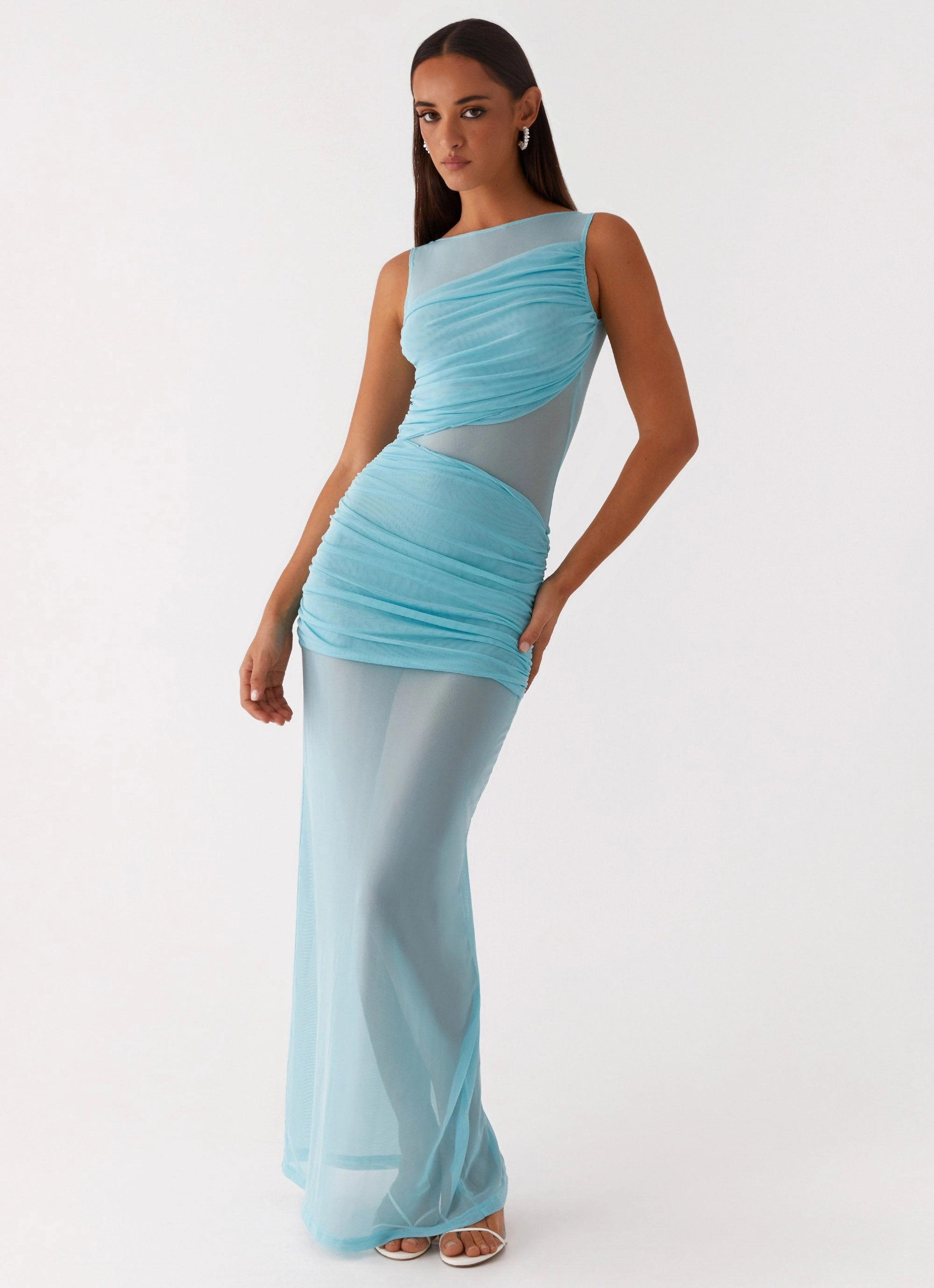 Apollo Maxi Dress - Aqua Delicate Tone