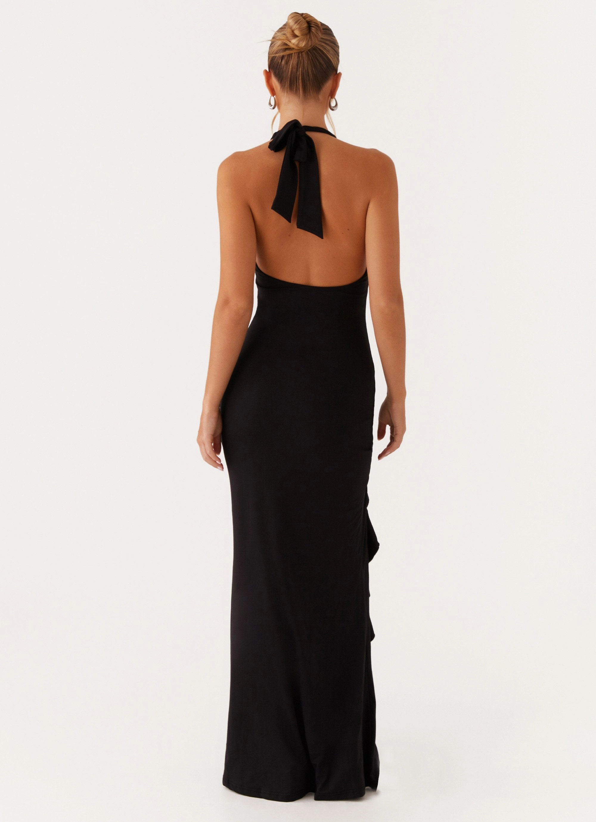 Stretchable Charmed By You Maxi Dress - Black