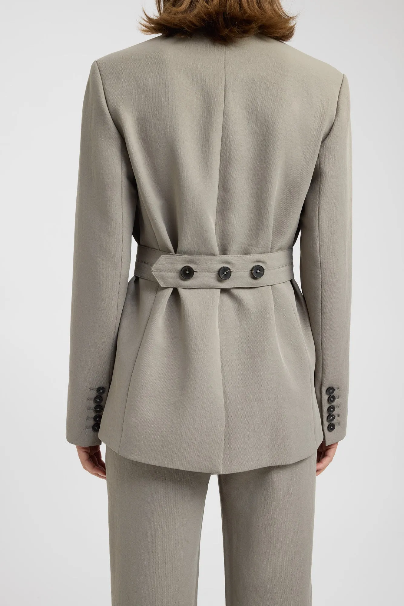 Ariel Button Blazer Quilted Interior Layer Ultra Soft Brushed Interior