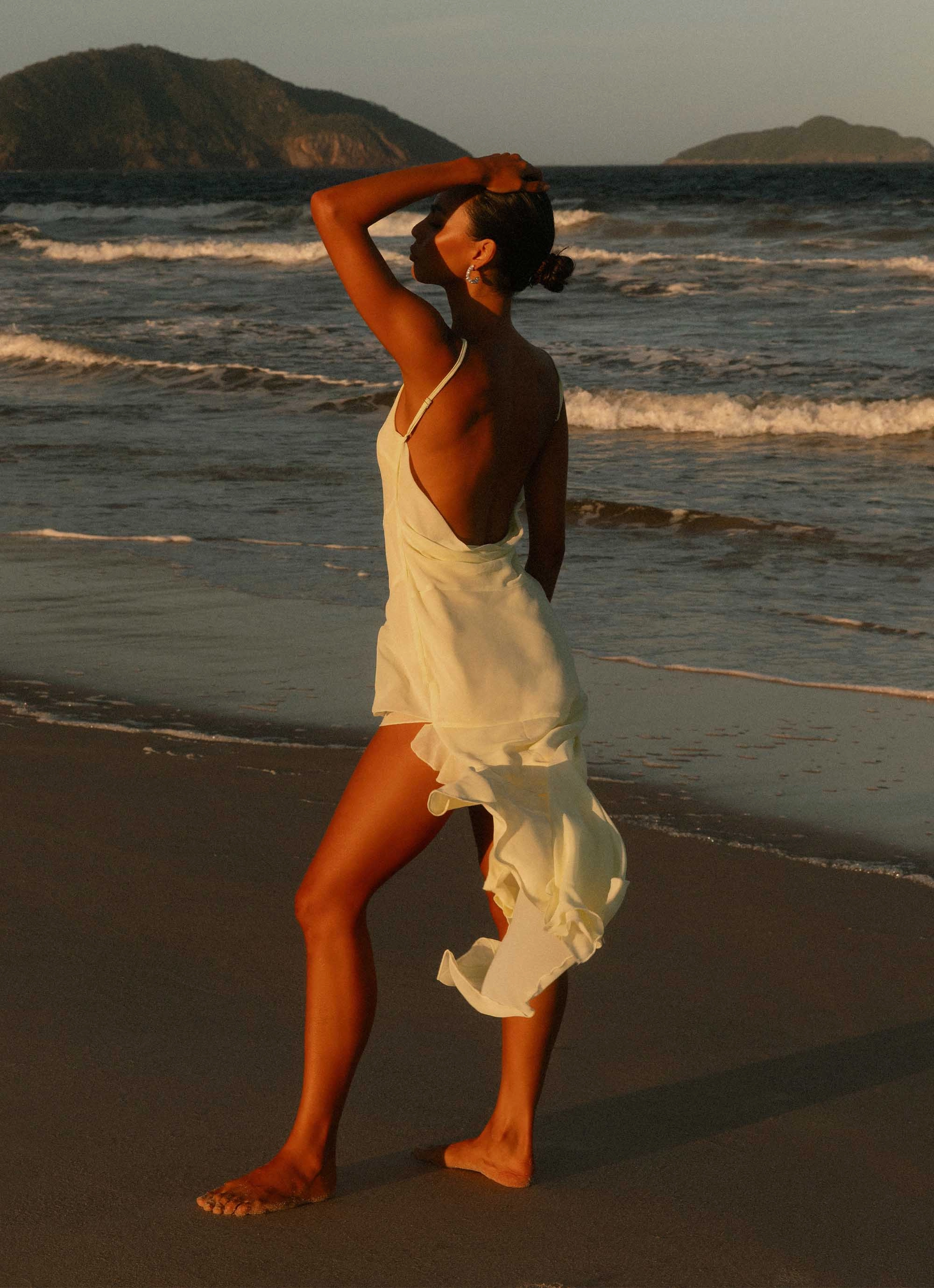 Ariel Maxi Dress - Baby Yellow Relaxed and Effortless Fashionable outfit for outings