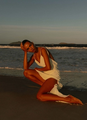 Midi-Length Sophisticated and Relaxed Ariel Maxi Dress - Baby Yellow