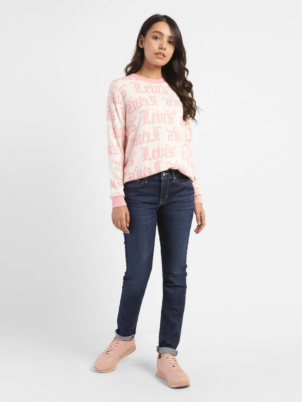 Soft Finish High Quality Holiday Vibes Winter Warmth Women's 711 Blue Skinny Fit Mid Rise Jeans