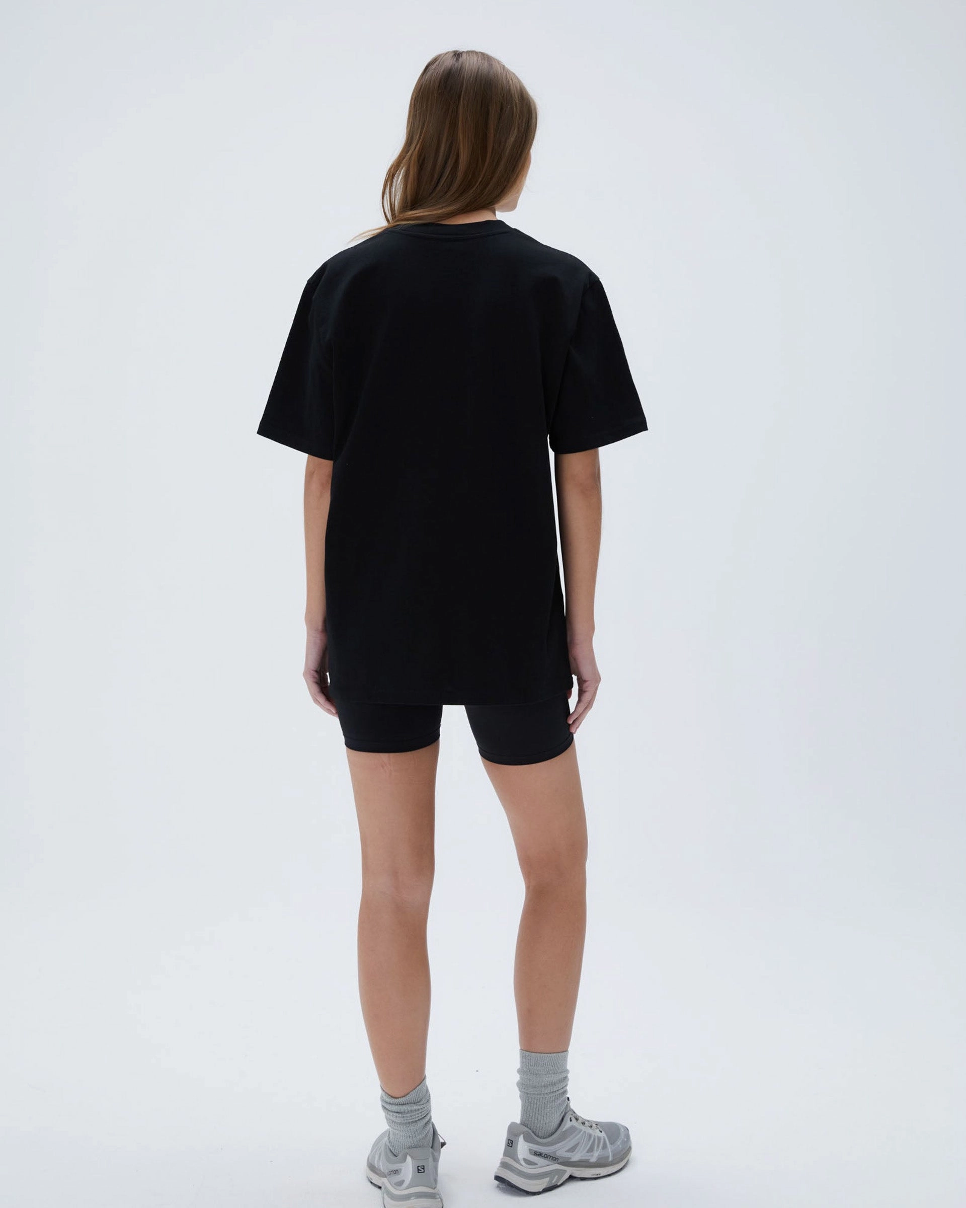 Formal top High Neckline AS Short Sleeve Oversized T-Shirt - Black