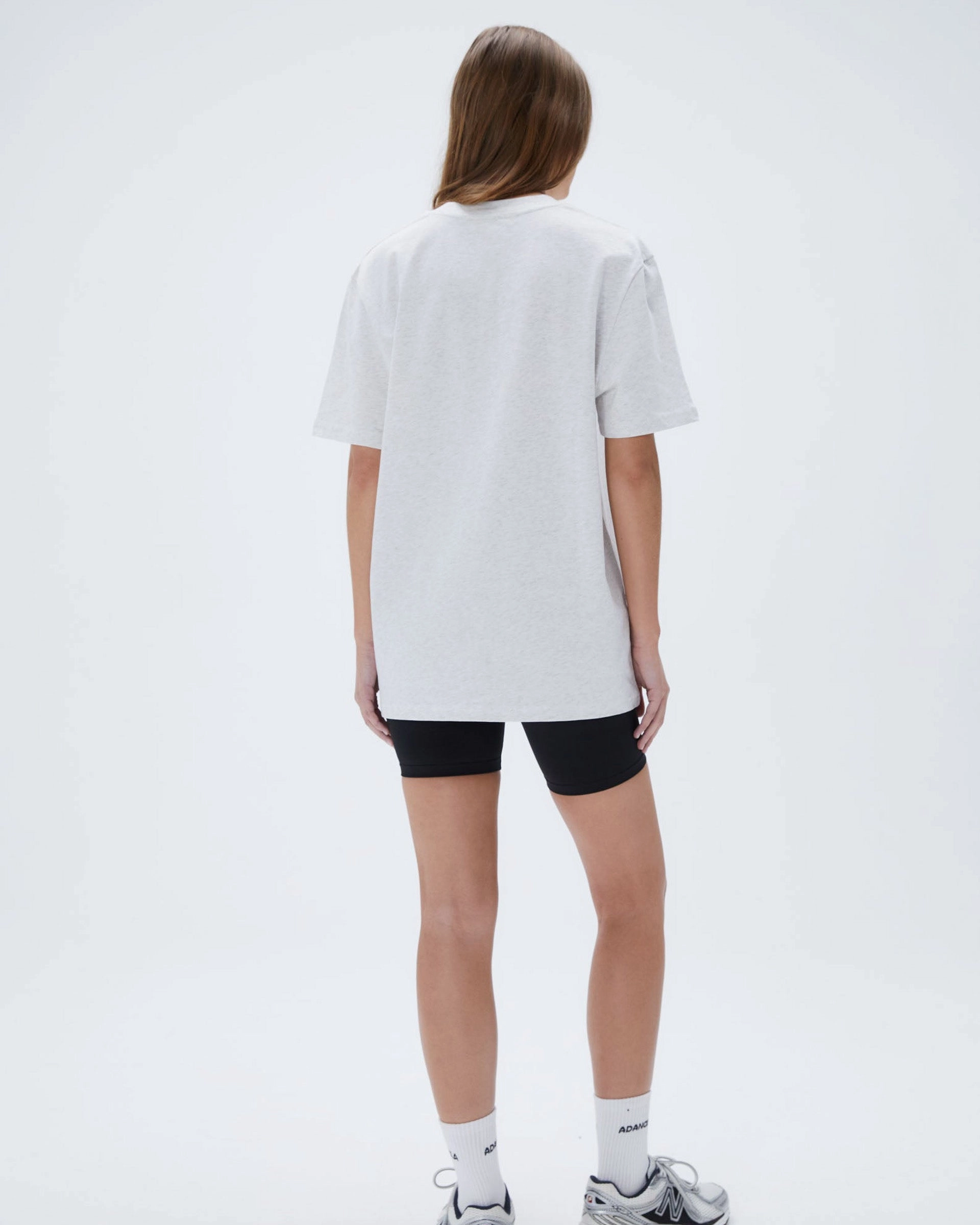 AS Short Sleeve Oversized T-shirt - Light Grey Melange/Black AdjustableCuffs