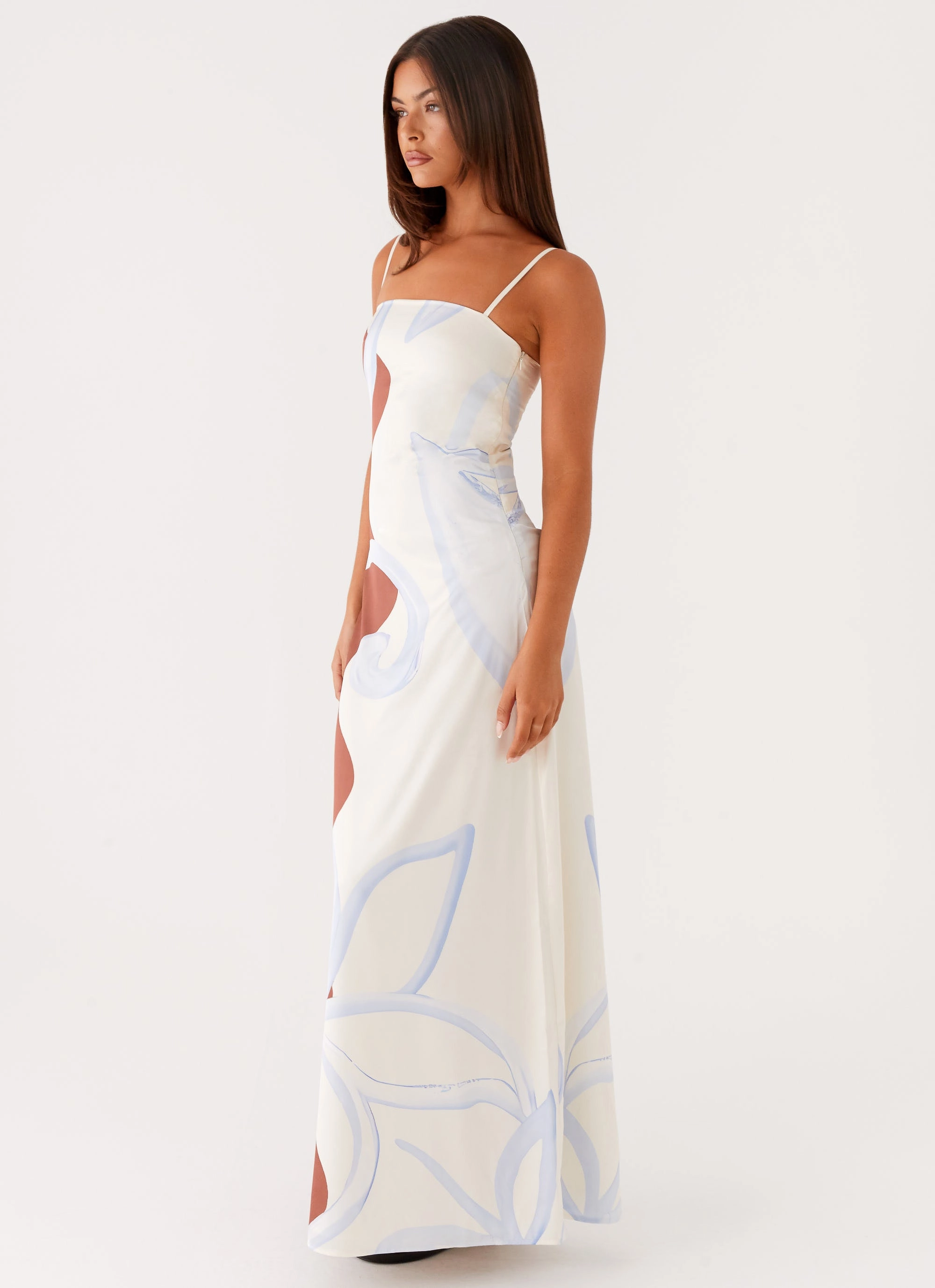 Aster Bloom Maxi Dress - Bloom Wave Print Formal Choice Comfortable fit for outings